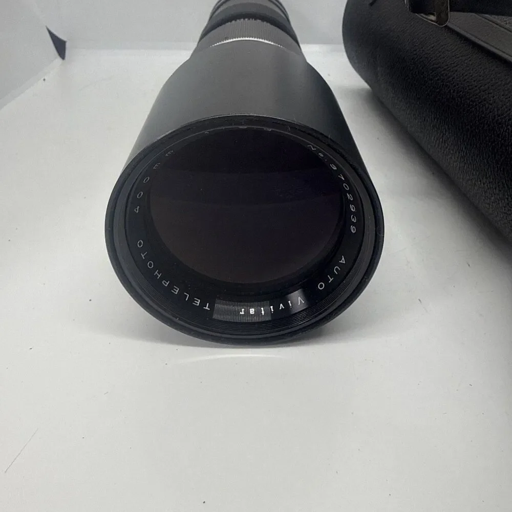 Vintage Vivitar 400mm f/6.3 T4 mount Telephoto lens with hard case